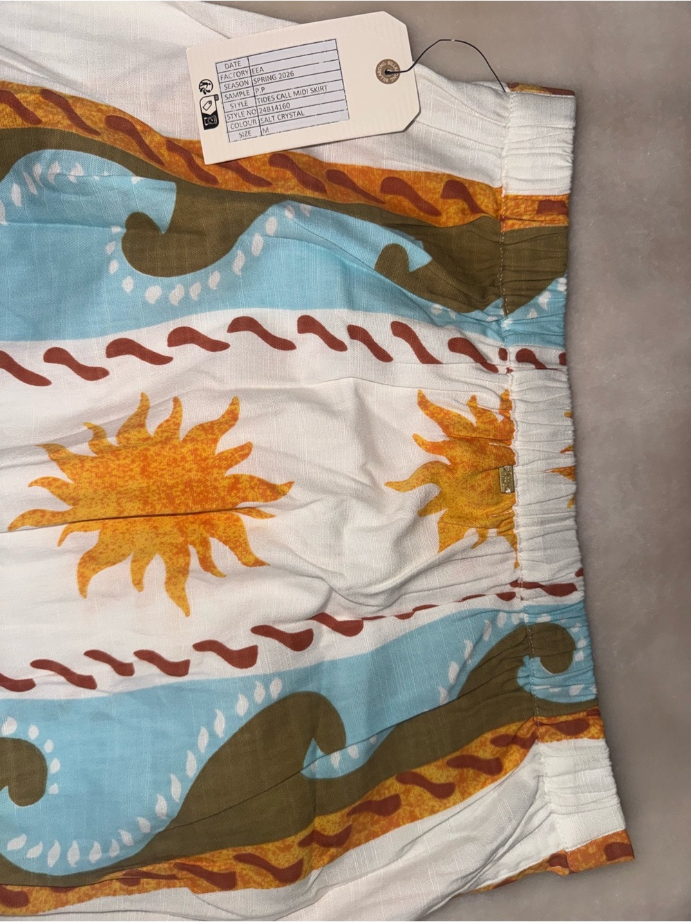 Billabong Orange Sun Print Midi Skirt & Halter Top Set - Picture 8 of 8
